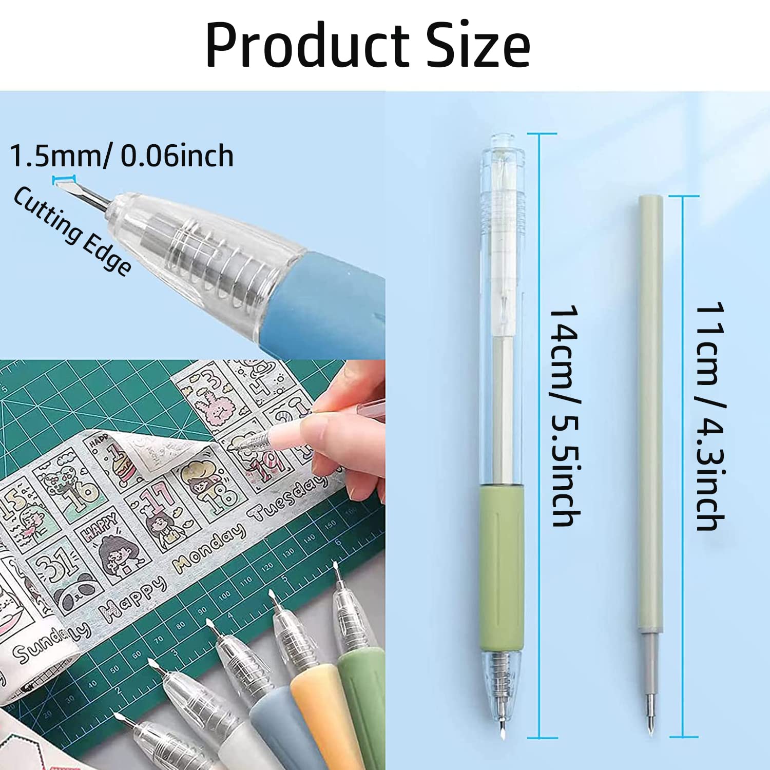 YUENTOEN 10Pcs Craft Knife Pen, Retractable Utility Knife Pen, Craft Cutting Tool for DIY Drawing Scrapbooking
