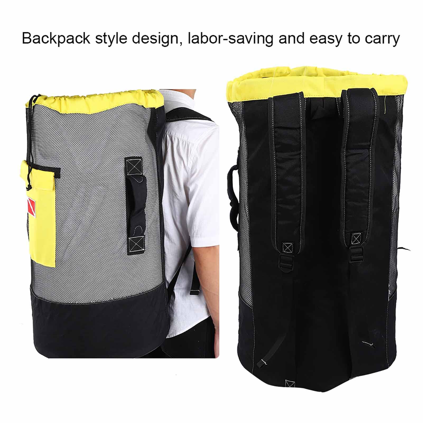 Tbest Borsa da Sub 80 Litri Zaino da Nuoto in Tessuto a Rete Traspirante con Tasche Multiple