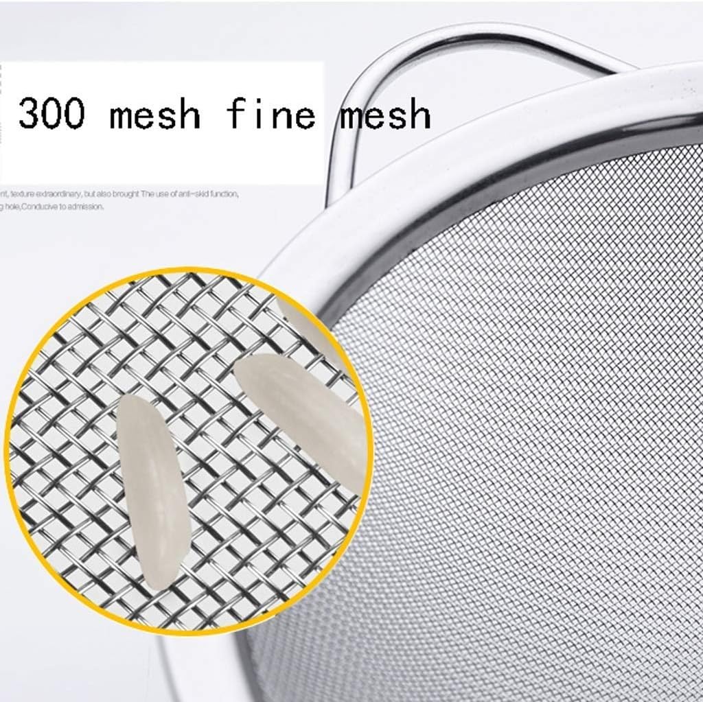 Food Strainers Kitchen Fine Mesh Strainer with Sturdy Handle and Wider Hook (Size : L) ()
