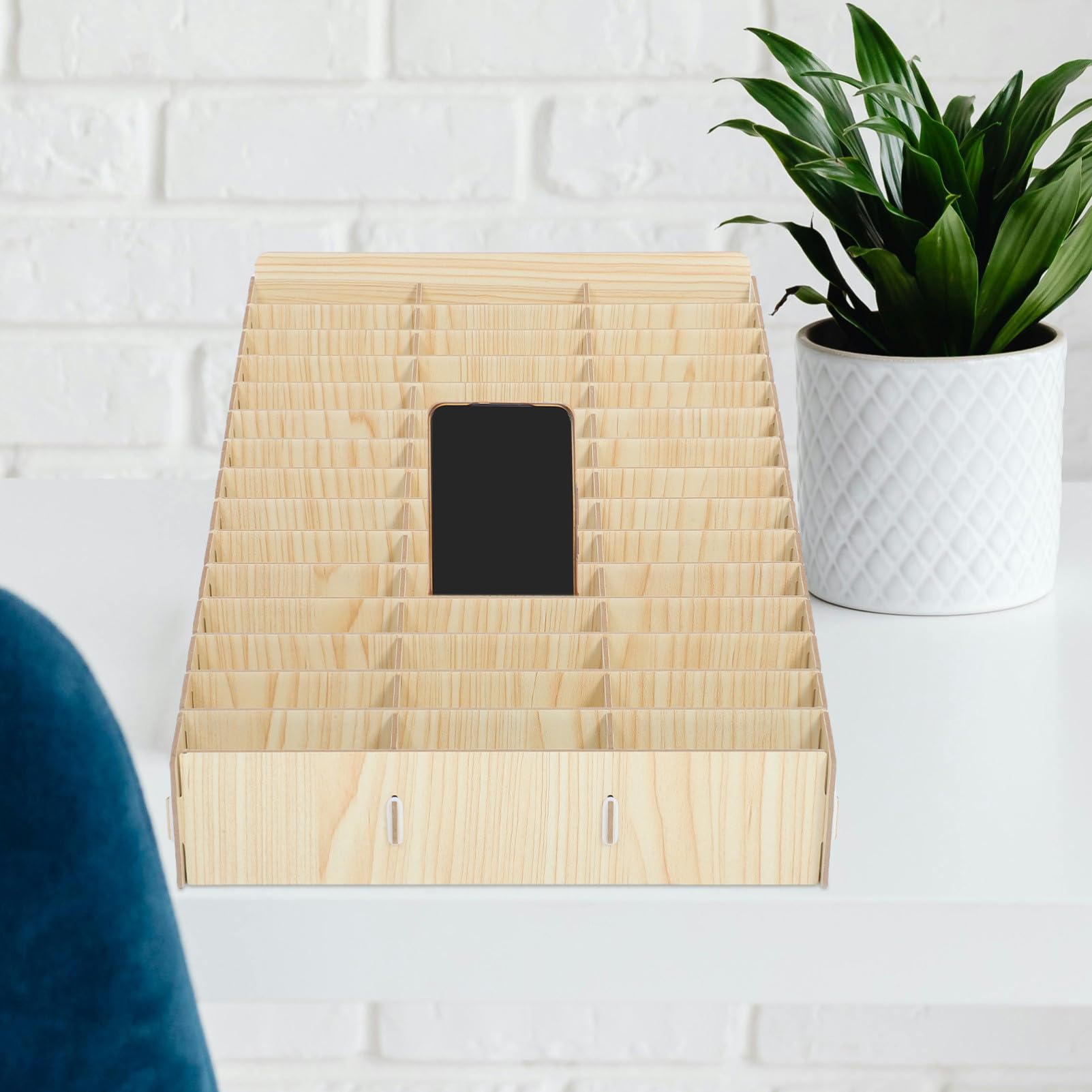 GALPADA Scatola Organizer in Legno D'acero 45 Scomparti Multiuso, Portaoggetti per Piccoli Articoli e Materiale da Ufficio, per Scuola e Aula