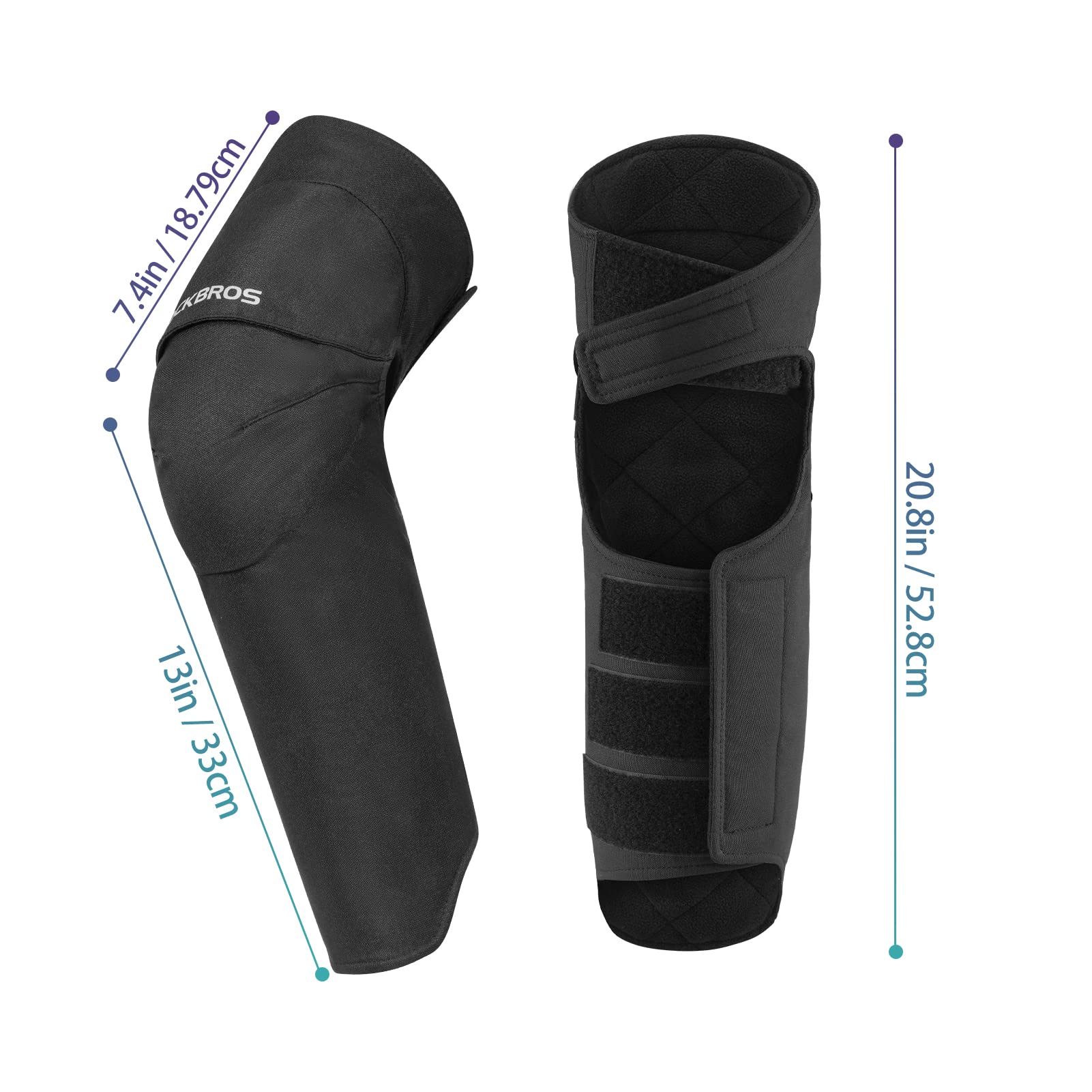 ROCKBROS Scaldamuscoli Ciclismo, Manicotti Gambe Invernali MTB, Gambale Antiurto Riflettenti, Gambali Termici Antivento Bici, Uomo Donna Unisex