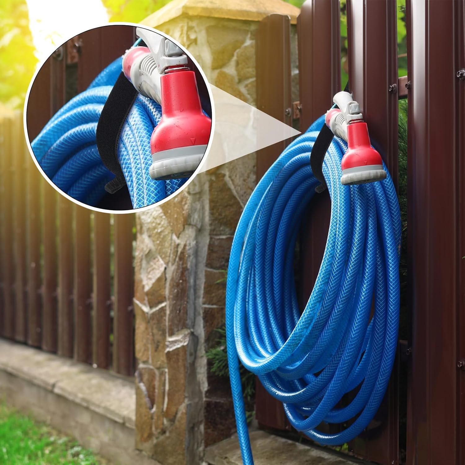 Windyun 48 Pcs Extension Cord Holder Storage Heavy Duty Extension Straps Cable Holder Organizer for Workshop Garage Wall RV Tool Hose Rope Storage Organization