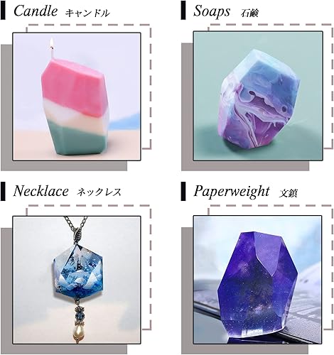 Miniatura 6 de Molde epoxi grande de resina de piedras preciosas multifacéticas para jabón de joyería, fabricación de hielo, horneado de isomalt de piedras