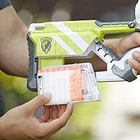 Vista 9 de NERF Longstrike Modulus Toy Blaster con extensión de barril, bípode, visores, 18 dardos Elite y 3 Seis Clips (exclusivo de Yaxa)