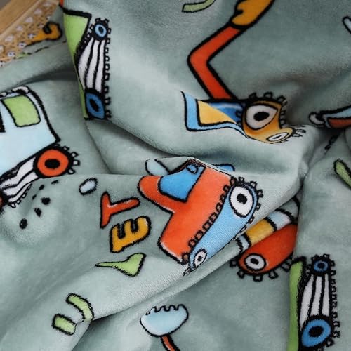 Miniatura 3 de Manta de franela suave con temática de ingeniería para niños, 60 x 70 pulgadas, para niños y niñas, cómoda y acogedora para todas las estaciones.