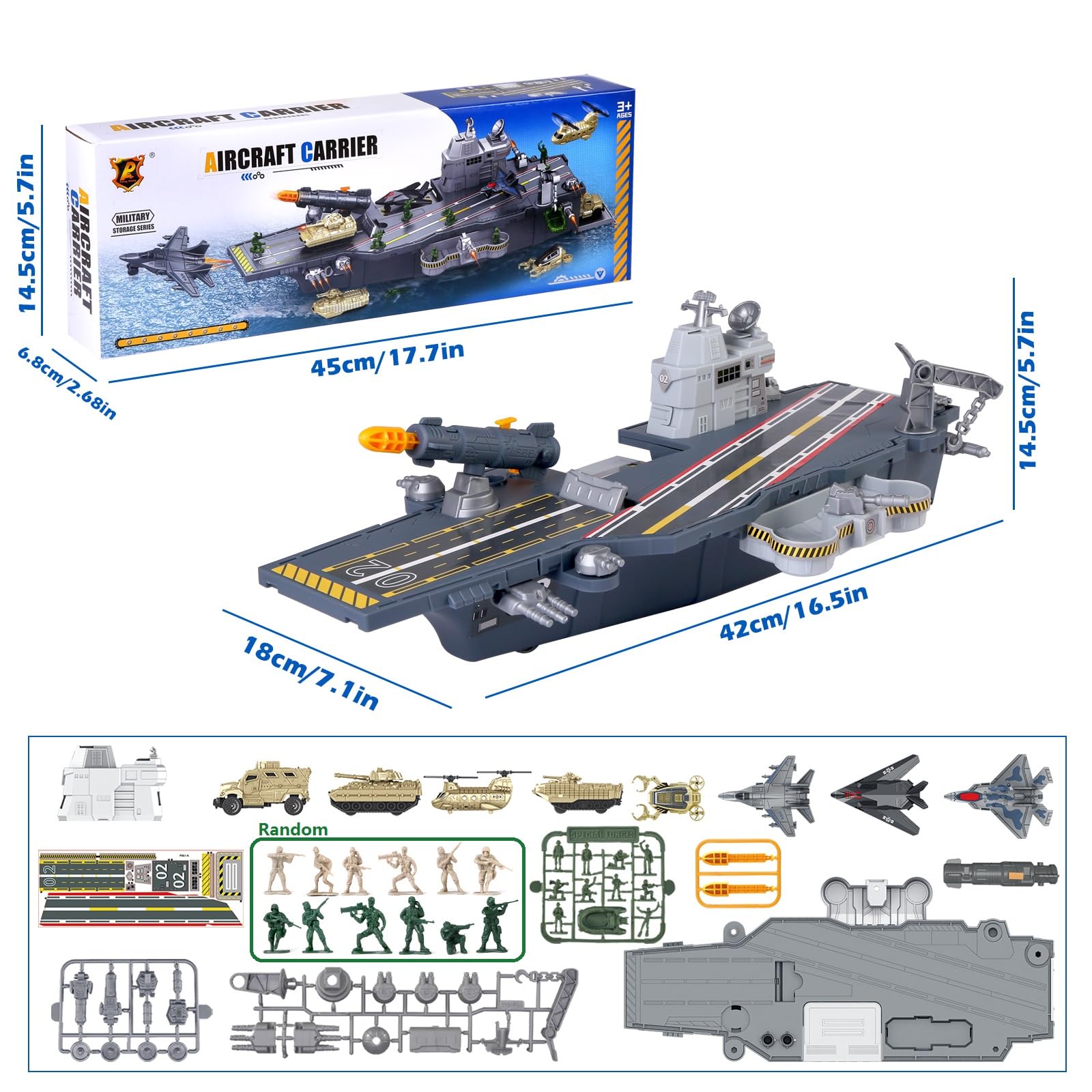 Flugzeugträger Modell Spielzeug Kriegsflugzeuge Kriegsschiffe Militärfahrzeuge Schlachtschiff Spiel Set, Armee Männer Figuren Spielzeug Militär Marineschiff mit Schlachtschiff Tank Kämpfer Jets Hubsch
