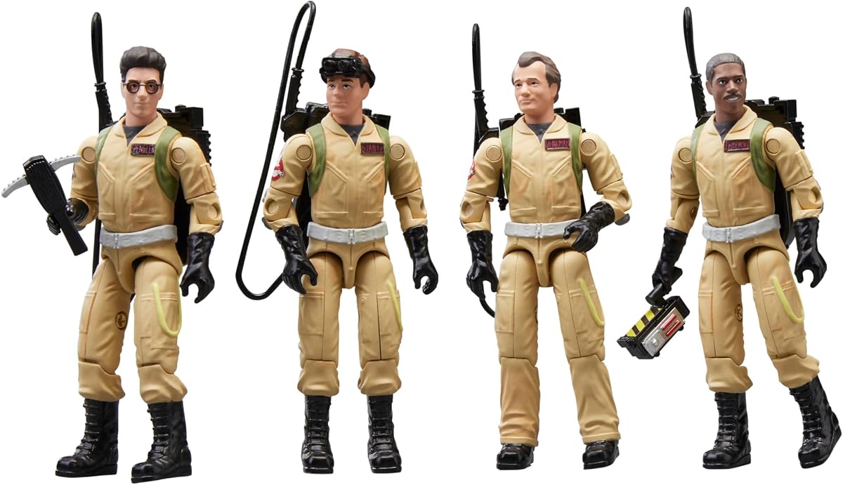 Plasma Pack O-Ring Action Figure Set, 40th Anniversary 3.75-Inch-Scale (9cm) 4-Pack, Toys for Kids Ages 4 and Up | Ghostbusters 40th Anniversary 3.75 Inch Action Figure Plasma Series - 4-Pack