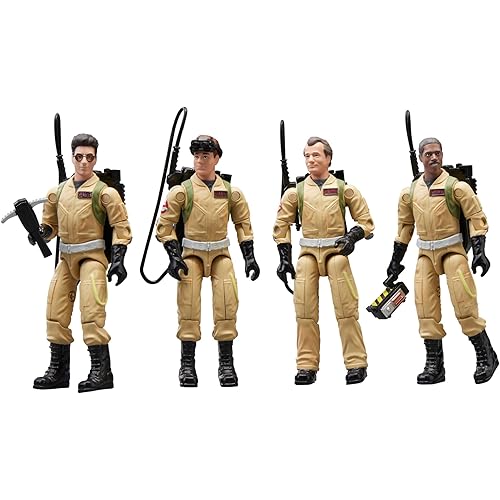 Ghostbusters Plasma Pack O-Ring Action Figure Set, 40th Anniversary 3.75-Inch-Scale (9cm) 4-Pack, Toys for Kids Ages 4 and Up