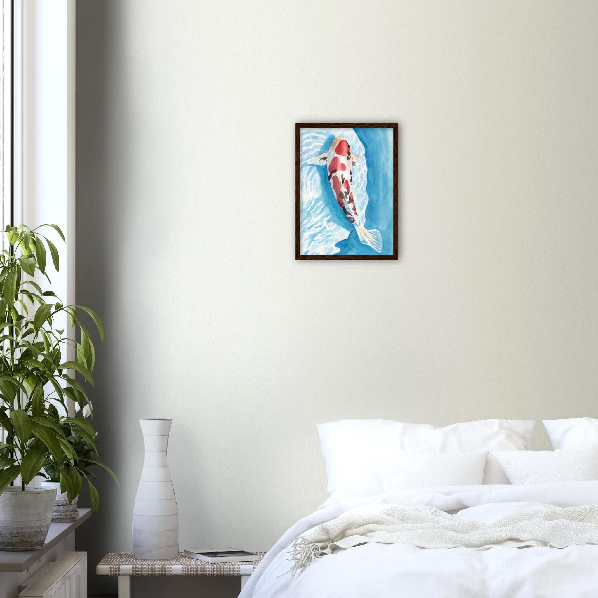 Poisson japonais tableau prêt à accrocher pour mur vide bureau - 7