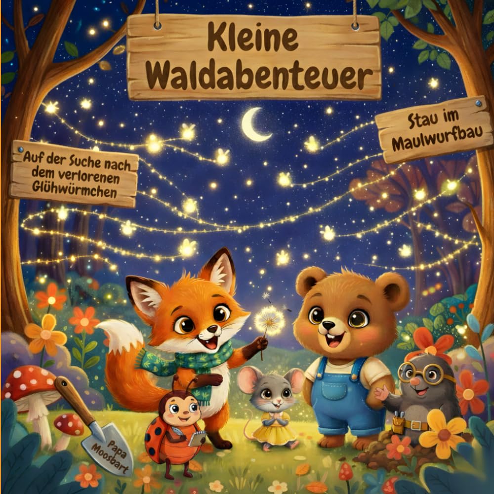 Auf der Suche nach dem verlorenen Glühwürmchen & Stau im Maulwurfsbau: Zwei Gute-Nacht-Geschichten über Freundschaft und Abenteuer im Wald (Kleine Waldabenteuer)