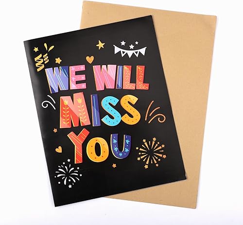 Miniatura 5 de Divertida tarjeta de felicitación de trabajo con sobre, tarjeta de regalo de despedida de 11 x 17.3 pulgadas, práctica tarjeta de despedida de