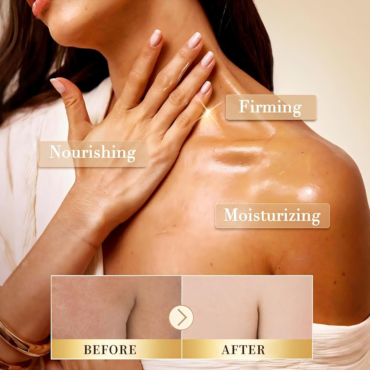 Body Firming Oil, Natural Hydrating & Tightening Skin Oil for Arms, Legs, Stomach & Full Body | Fast-Absorbing, Non-Greasy | Nourishes Skin, Reduces Fine Lines, Improves Elasticity - Image 3