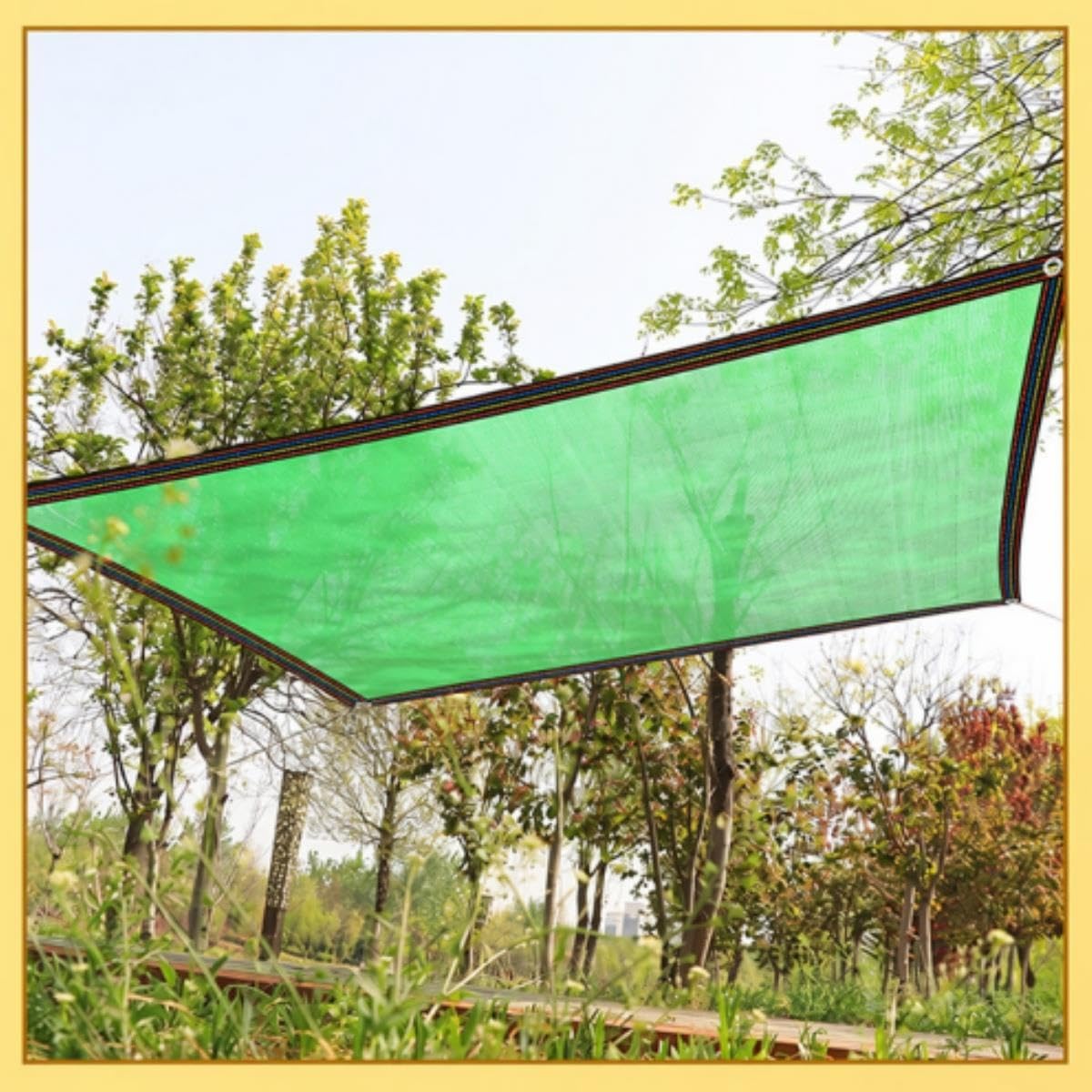Red sombreadora Verde HDPE 96% estabilizada UV for balcón y Patio Exterior(5mx5m)