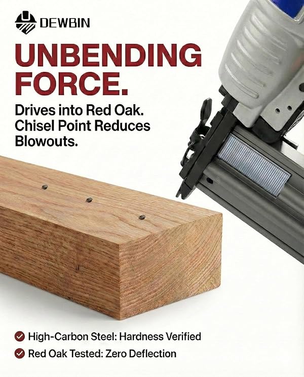 DEWBIN 16 Gauge Finish Nails, 1000 Cts 1-1/4-Inch Galvanized 16GA Finish Nails, Small Straight Finishing Nail for Woodworking, Upholstery, and Framing Projects by DEWBIN - Image 4