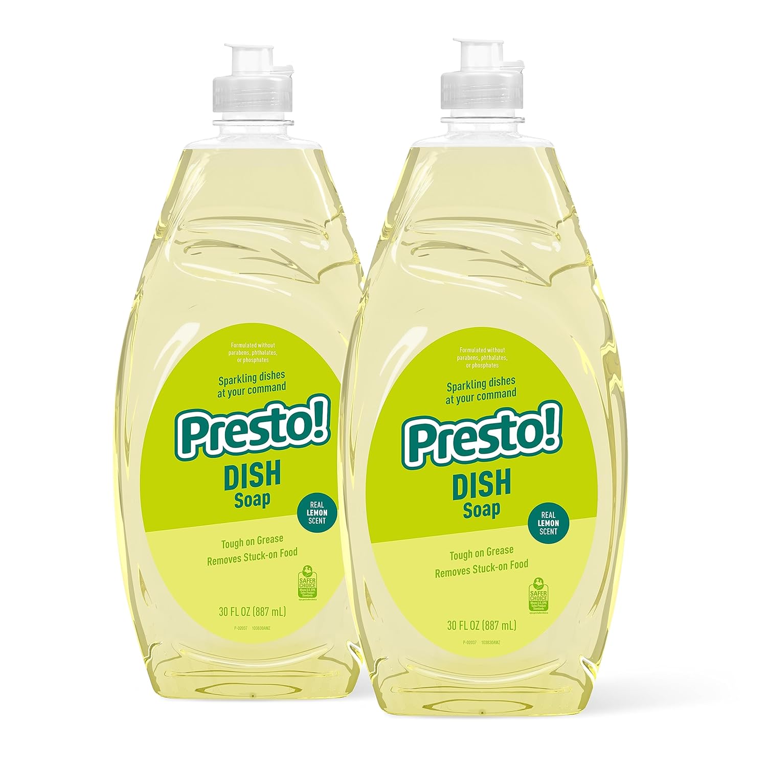 Amazon Brand Presto Dish Soap Lemon Scent 30 fl oz Pack of 2