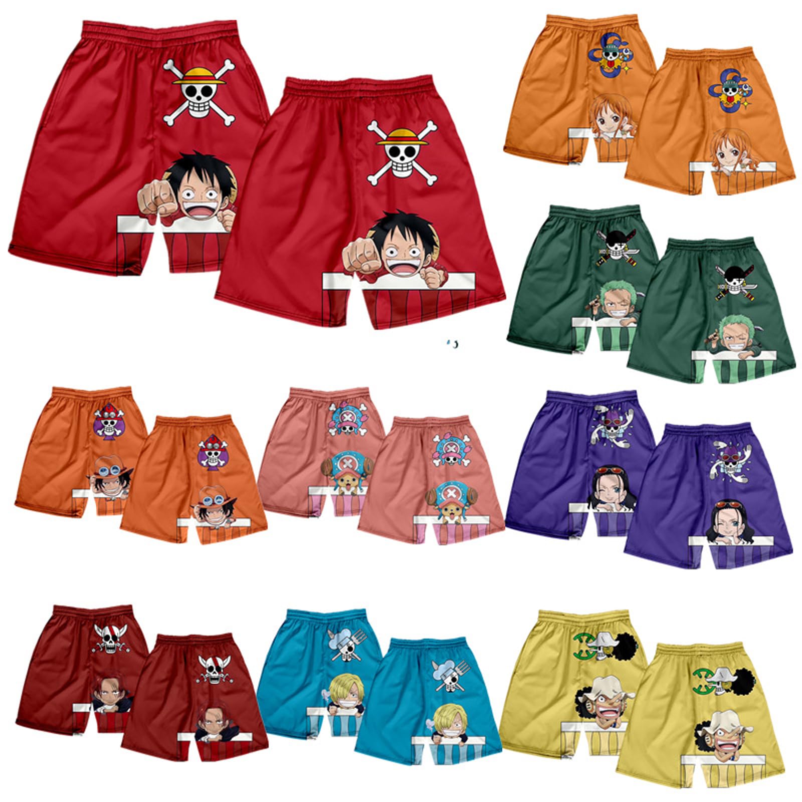Amazon.co.jp: ワンピース ズボン ルフィ ゾロ ナミイ ハーフパンツ