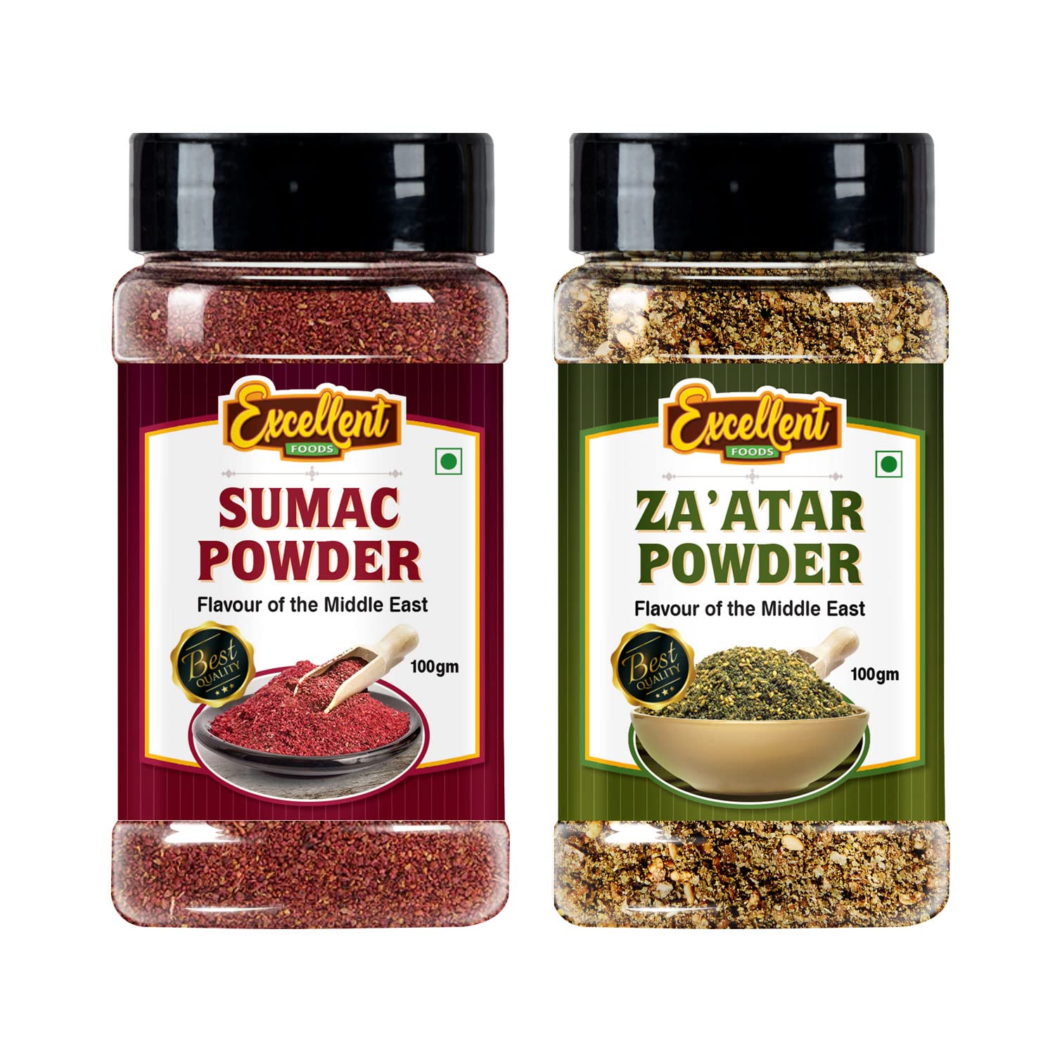 EXCELLENT FOODS Set Of Sumac Powder & Za'Atar Powder 200G (100G X 2