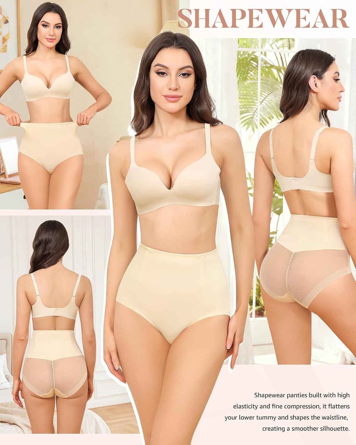 LEVAO Tummy Control Shapewear Underwear for Women High Waisted Seamless Body Shaper Panties Girdle S-3XL