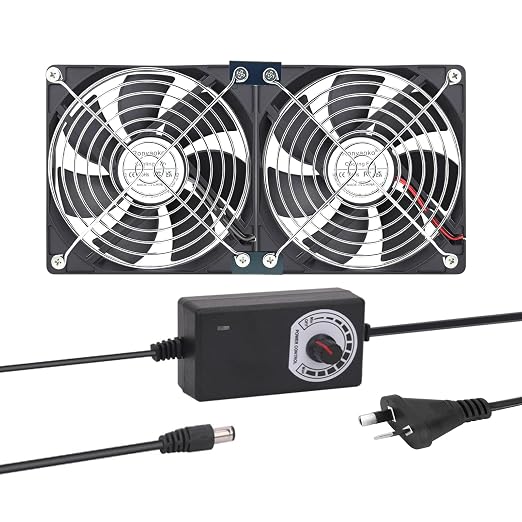 Big Airflow Dual 120mm Fans 2 x 12cm 240mm Computer Fan,Cabinet Chassis Cooling 