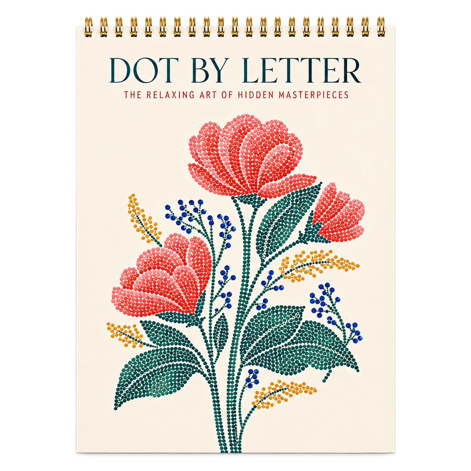 Dot by Letter Coloring Book - Stress Relief Art -1