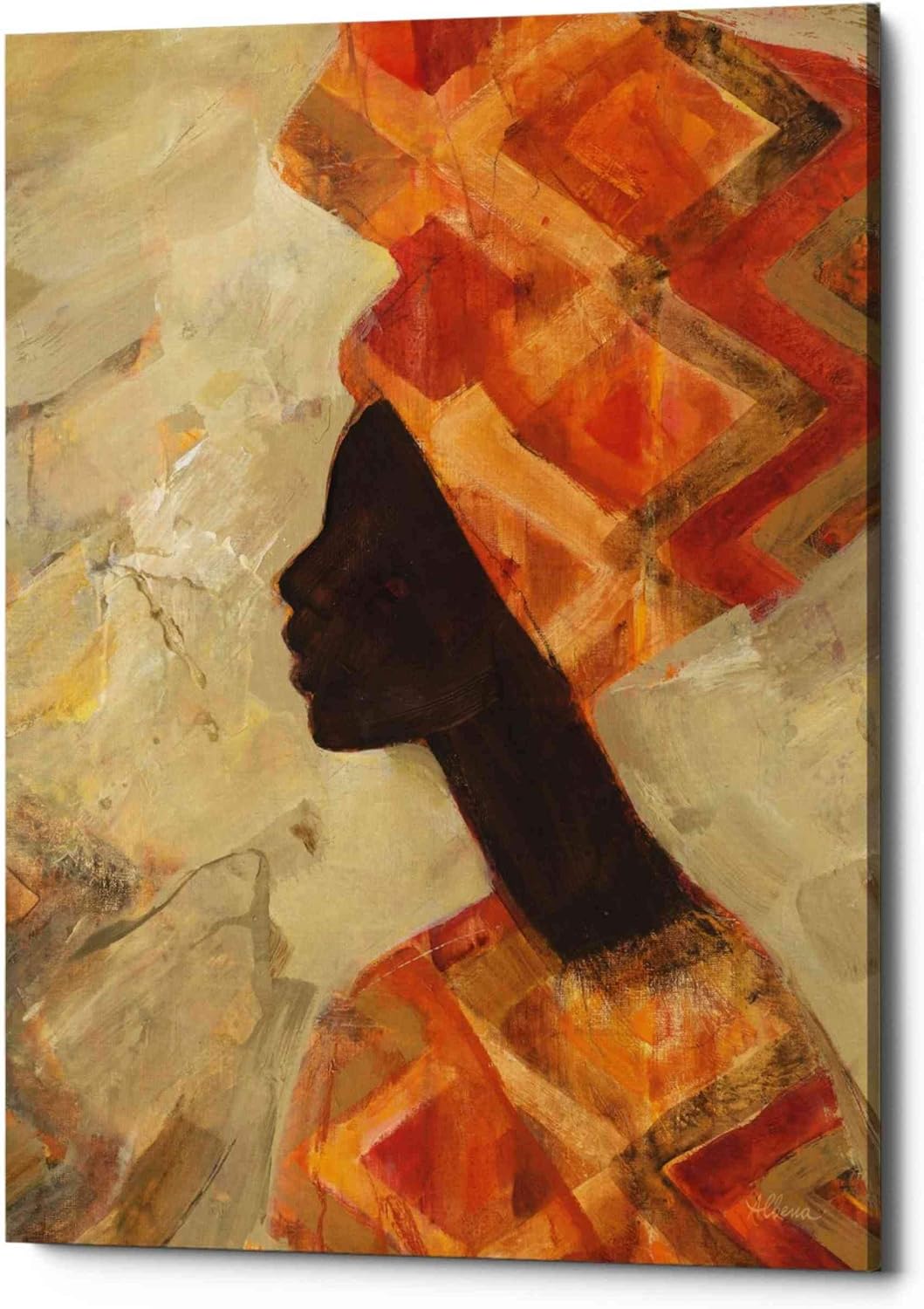 Epic Graffiti 'African Beauty II' by Albena Hristova, Canvas Wall Art, 12"x16"