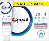 Pasta dental Crest Pro-Health Gum Detoxify Plus 4.5 oz Paquete de 3 - Pasta dental antibacteriana con flúor, protección contra la sensibilidad, blanquea los dientes, anticaries, control de placa 1
