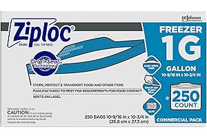 Ziploc® Freezer Gallon Bags, 250 Count