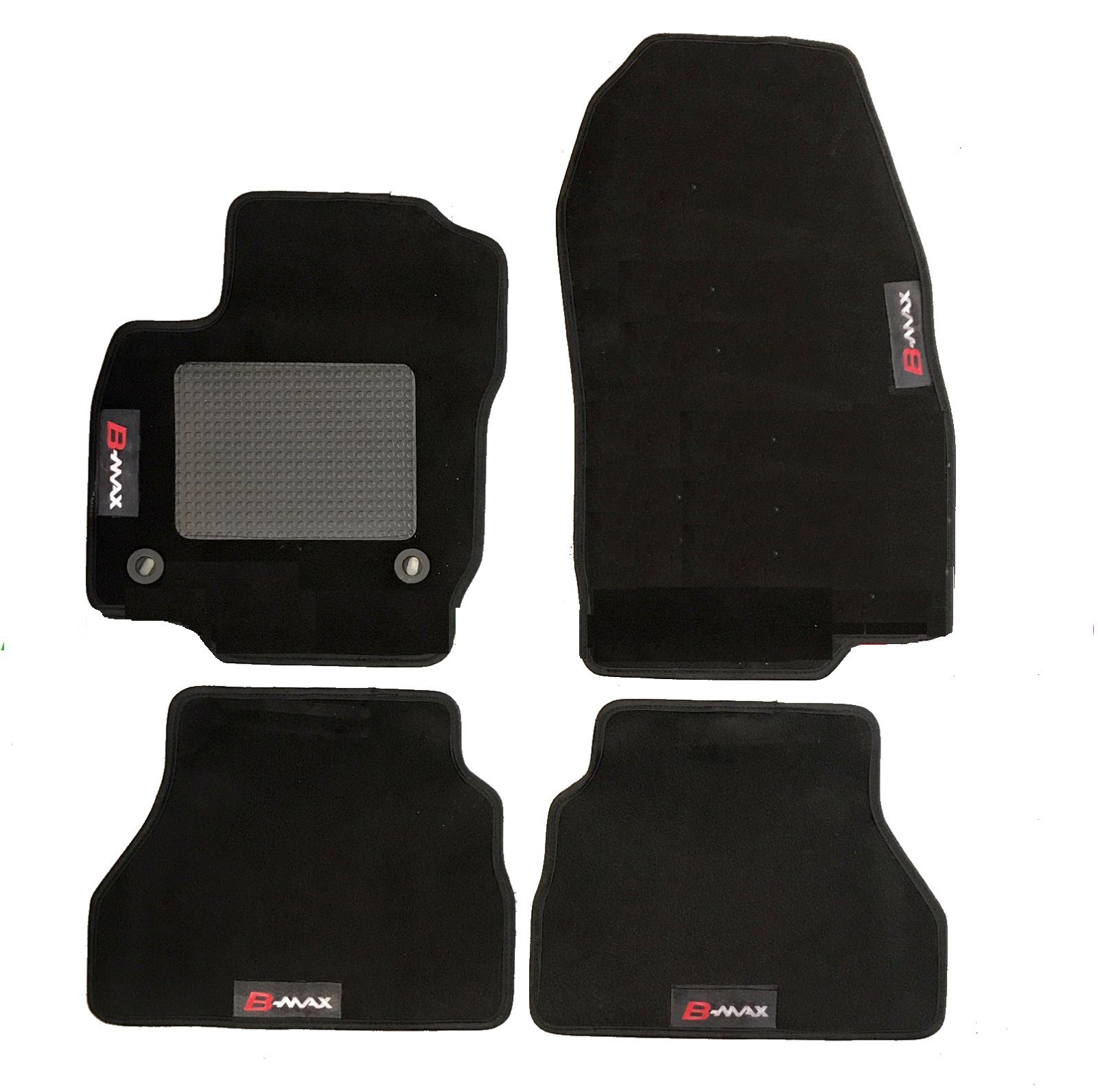 TAPPETI TAPPETINI AUTO IN MOQUETTE CON 4 LOGHI E 4 PUNTI DI FISSAGGIO OVALI AL PIANALE DEL VEICOLO