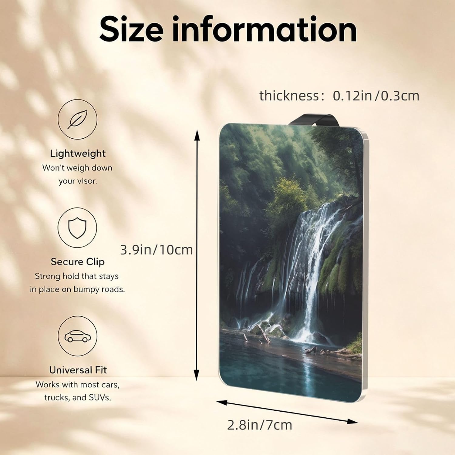 Waterfall Picture Holder Acrylic Car Visor Photo Clip image 3