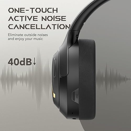 Miniatura 4 de Black Shark JoyBuds Max Auriculares con cancelación activa de ruido, auriculares inalámbricos sobre la oreja de 50 horas de reproducción con