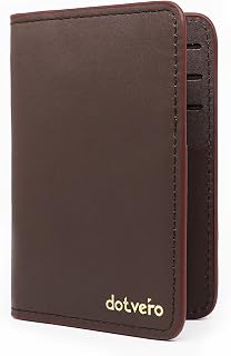 Capri Premium Men’s Wallets Slim – Handmade Real Leather Wallet – RFID Blocking Card Holder with 11 Slots – Minimalist Wallets for Men with Wooden Gift Box, Espresso Brown, 0.9mm, Minimalist