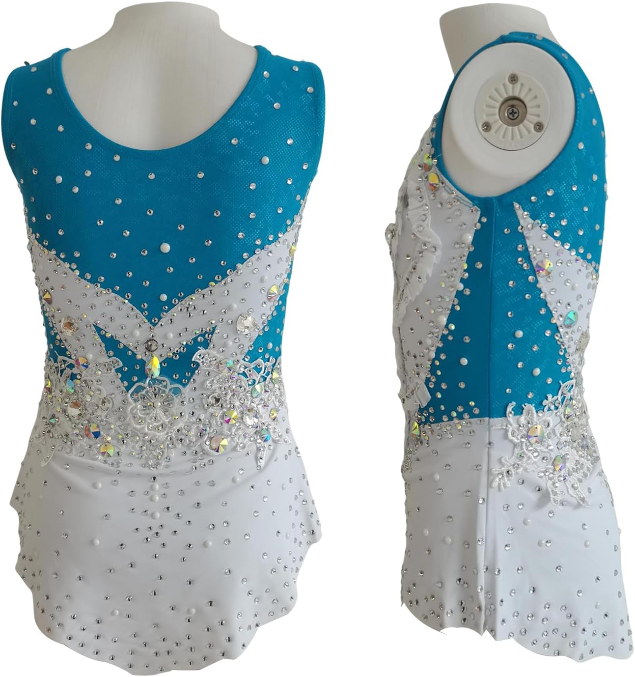 LIUHUO Rhythmic Gymnastics Leotards Fashionable and Comfortable Sports Wear White Elegant Stylish Uniform