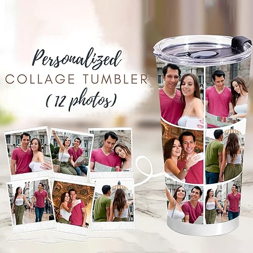 Miniatura 4 de Vaso personalizado con imágenes, texto, tazas de café de acero inoxidable de 20 onzas, tazas personalizadas para papá, mamá, amigo, regalo