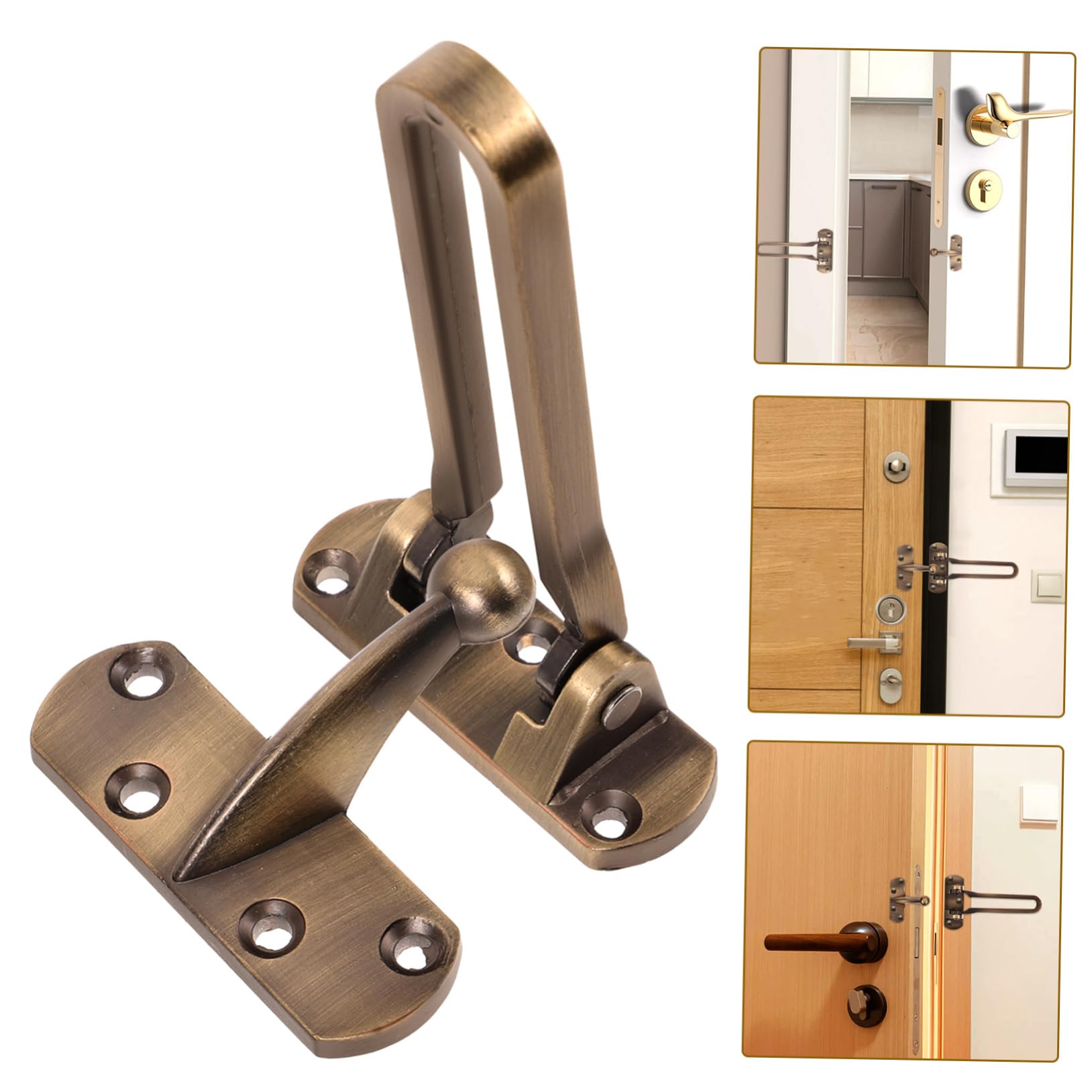 Cerradura de puerta,Pestillo de cierre multiusos,Cerradura de candado,Cadena de seguridad Hebilla de puerta Pestillo interior de puerta Pestillo de puerta delantera Cerradura de puerta interior Pestil