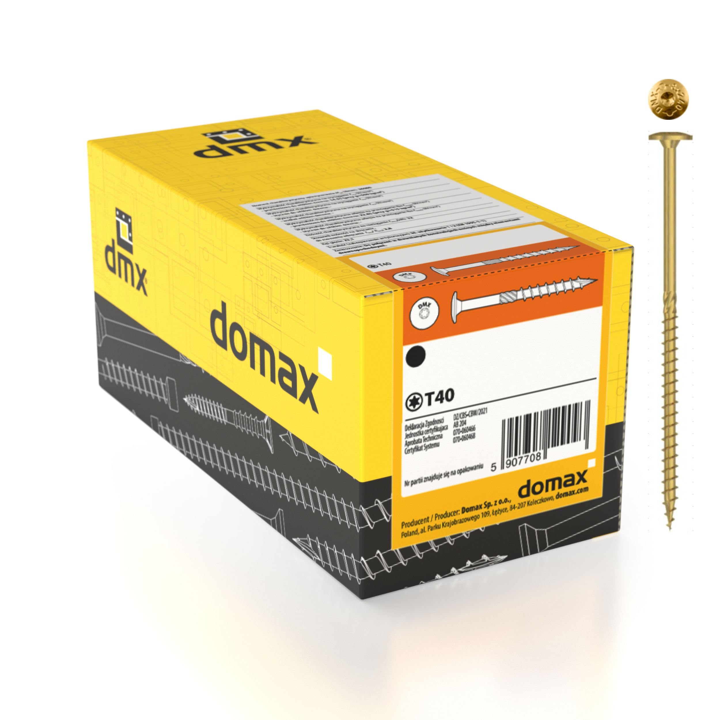 DMX - Tellerkopfschrauben 5x90 - Konstruktionsschrauben - Holzschrauben Set - Spanplattenschrauben - Schrauben set - 150 Stück - Flachkopfschrauben Holz - Torx Set - Holzbauschrauben