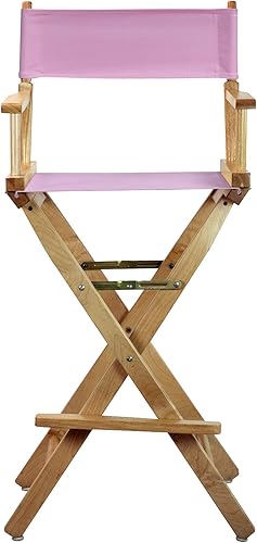 Miniatura 272 de Silla de Director de 18" Marco Blanco Lona Rosa