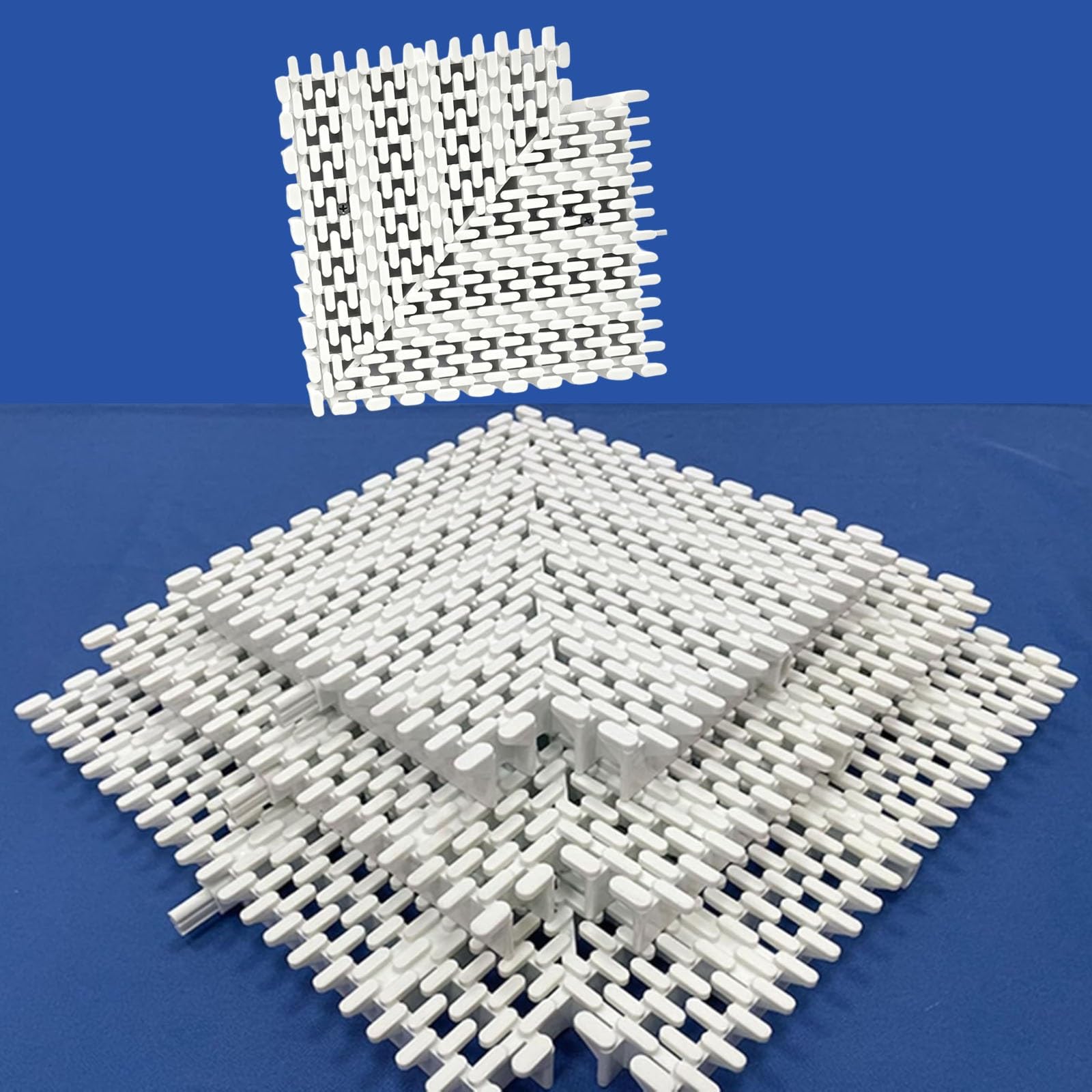 Griglia di Scarico angolare a Incastro, Copertura modulare per canali di scolo e sfioro, Ideale per Piscine e Aree Esterne(4pcs,30cm)