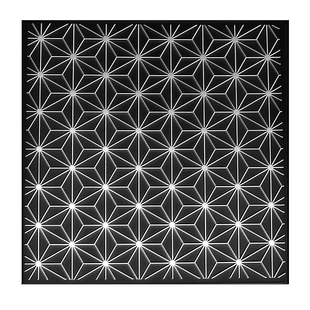 PUPUZAO Plastic Embossing Folder (6 inch x 6 inch | Hexagonal Star Pattern) Paper Crafts Plastic Textured Impressions for Card Making Scrapbooking