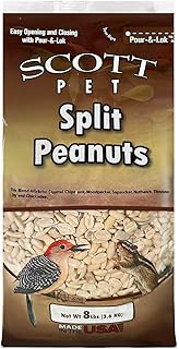 Scott Pet Wild Bird Seed, Peanuts Split (No Shell), 8 lbs Bag, Great Source of Protein and Fiber, Peanuts for Outside Wild Birds