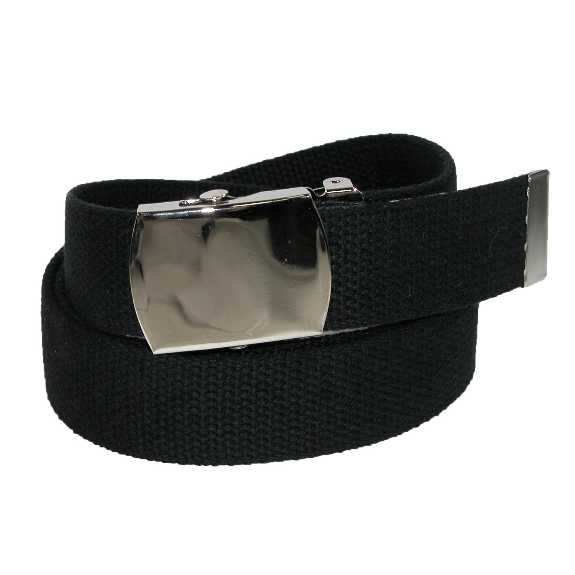 Ctm Men's Black Unisex Cotton With Nickel Adjustable Belt Buckle (Available In Big & Tal, Xl