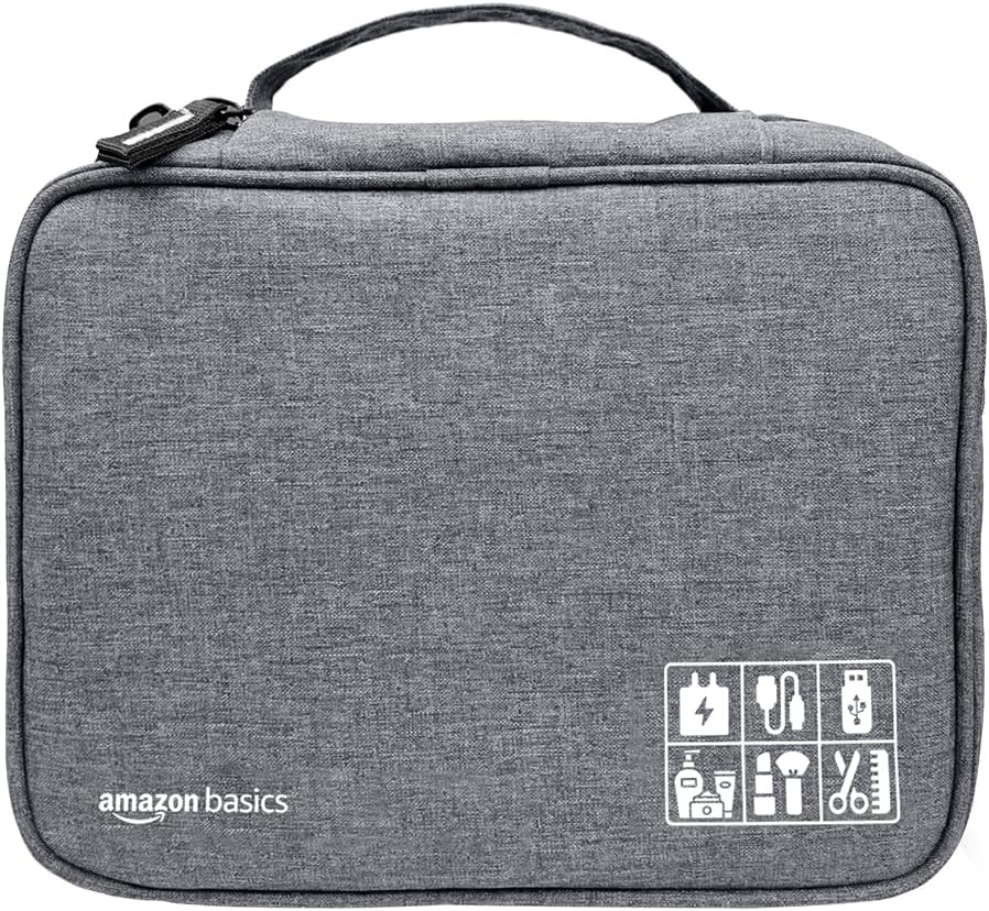 amazon basics Travel Organiser for Electronic Accessories, Flexible