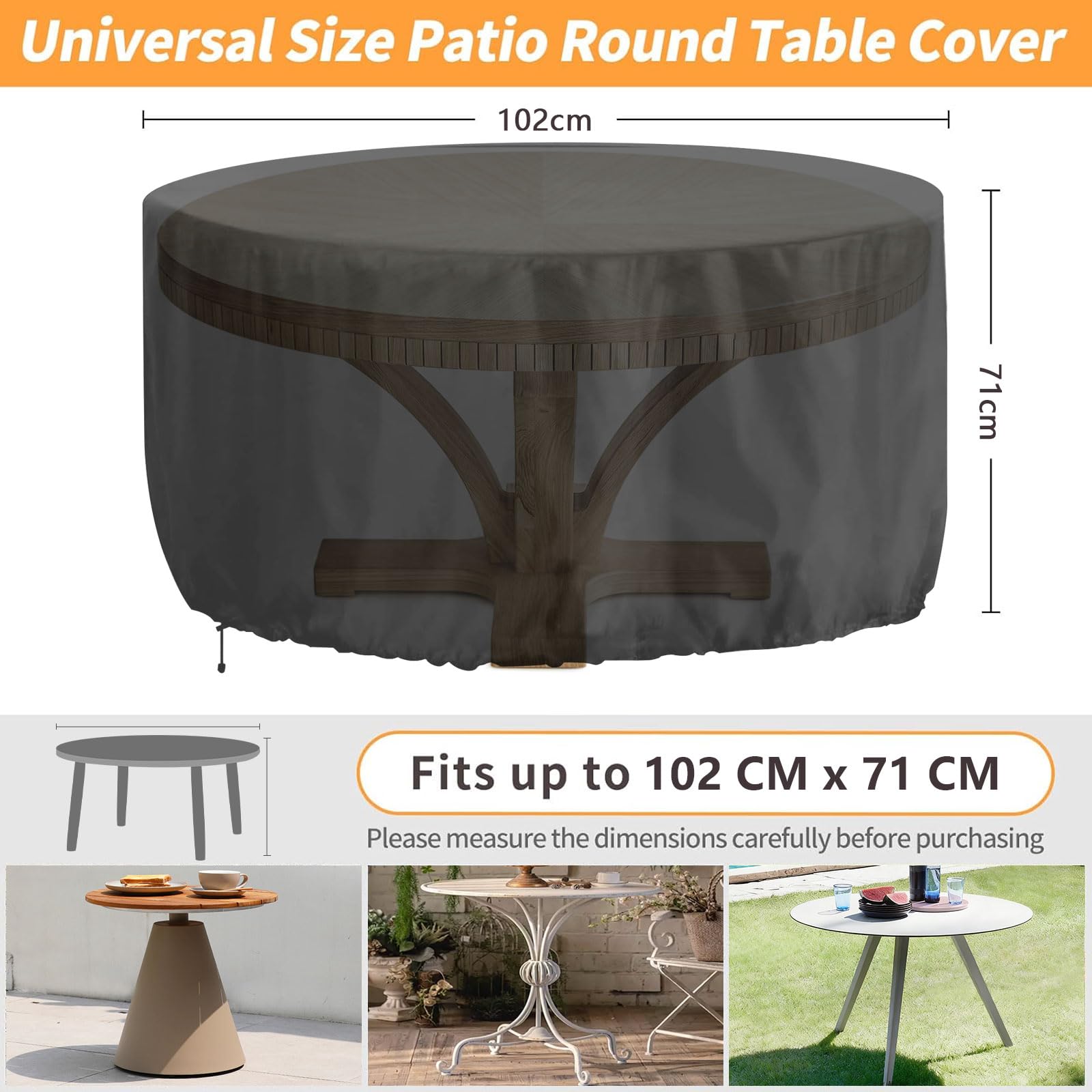 GARPROVM Copripoltrona Da Giardino 2 Pezzi | 420D Oxford Impermeabile Con Fibbie E Corda Regolabile