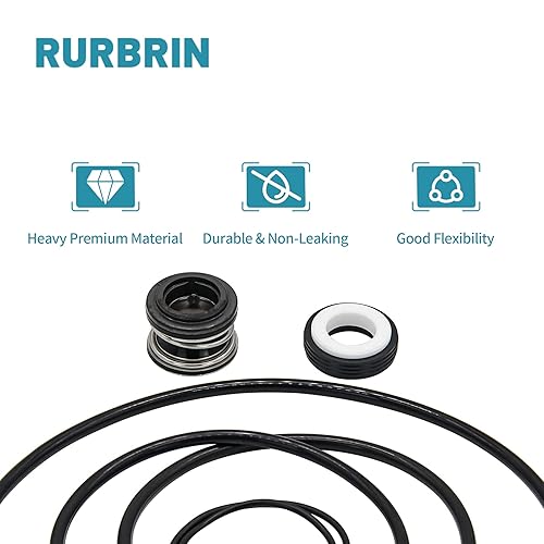 Miniatura 7 de PS-200 Kit de reparación de reconstrucción apto para bomba de piscina Pentair Challenger Go-Kit 5, sello de eje y junta tórica reemplazar piezas