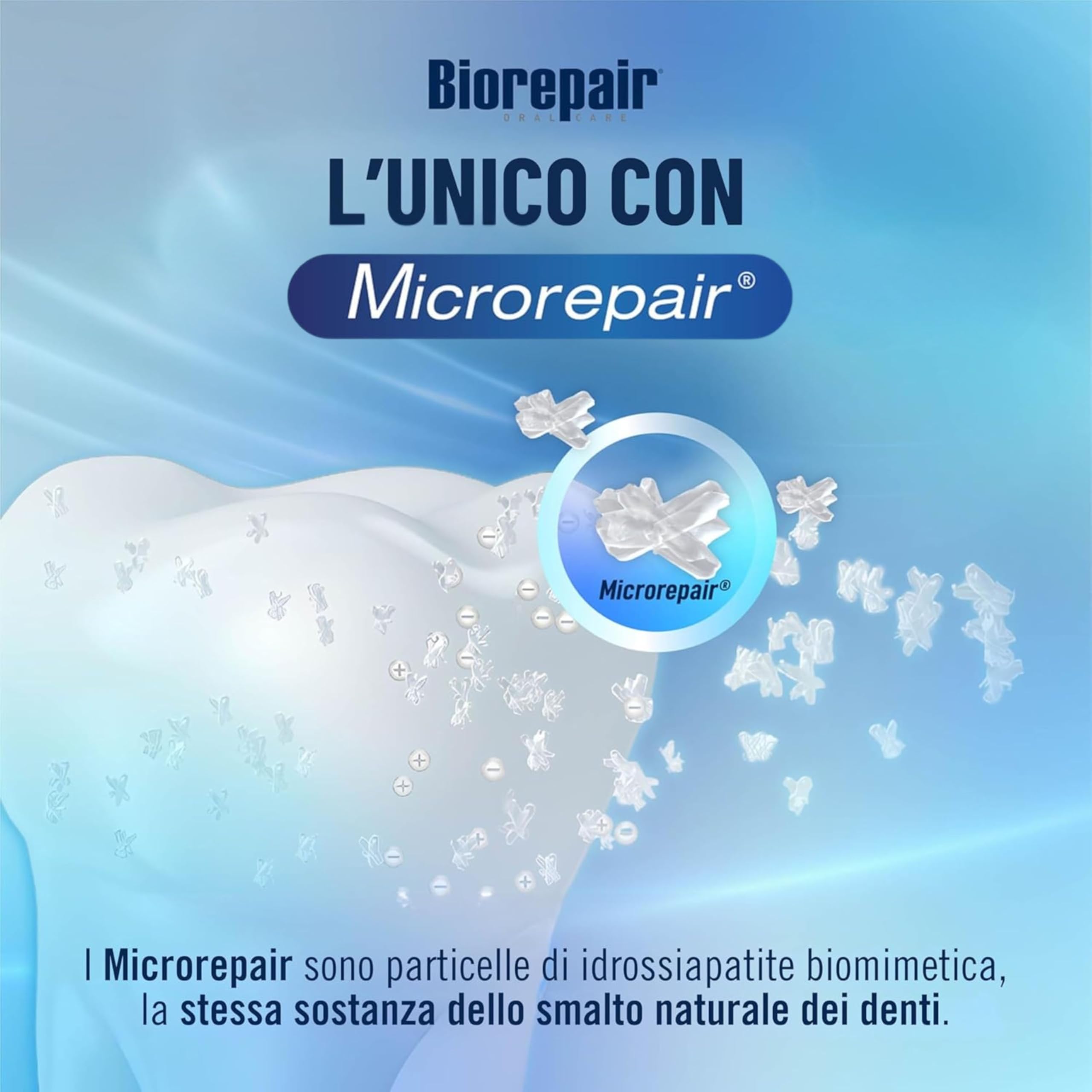 Biorepair, Dentifricio Advanced Scudo Attivo Smalto, Anti-Carie, Con MicroRepair, Lattoferrina e Zinco PCA, Senza Fluoro, 12x75ml