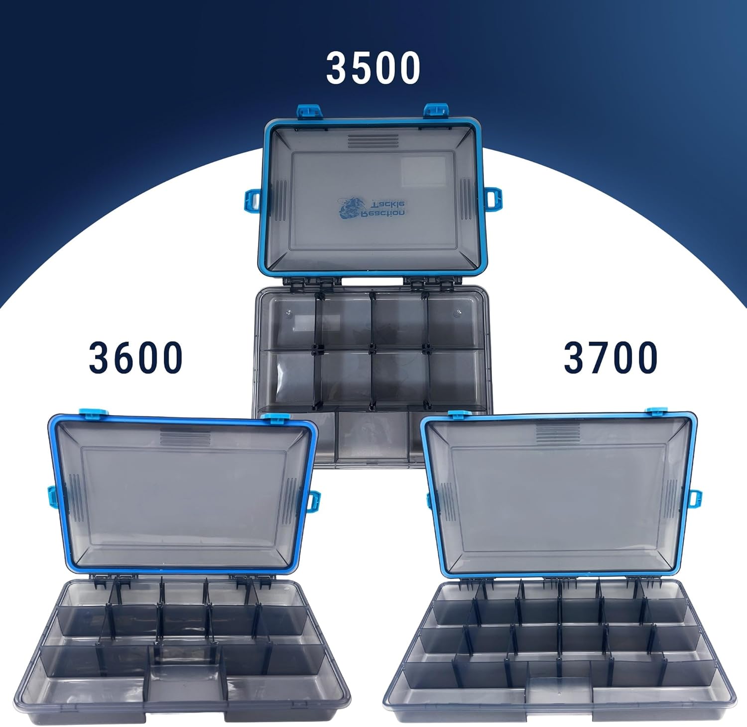 Reaction Tackle Ultimate Tackle Box Trays: Boxes to Organize and Store in Your Fishing Tackle Bag! For Anglers on The Go - 3600 Tackle Tray and 3700 Tackle Trays - Plastic Storage Tackle Box Conatiner