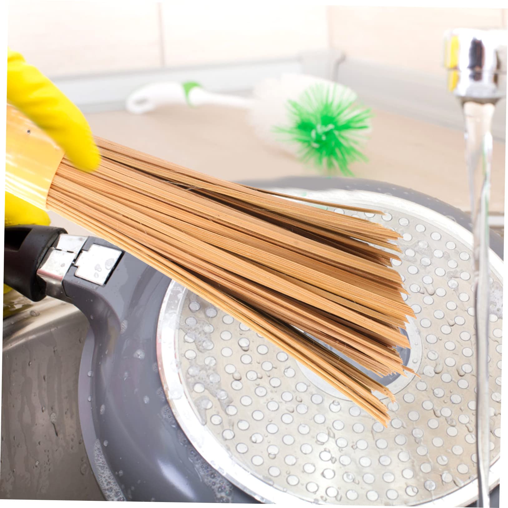 PLAFOPE 3piezas Limpieza Ollas Platos Cepillo De Bambú Cocina Práctica Diseño Elegante