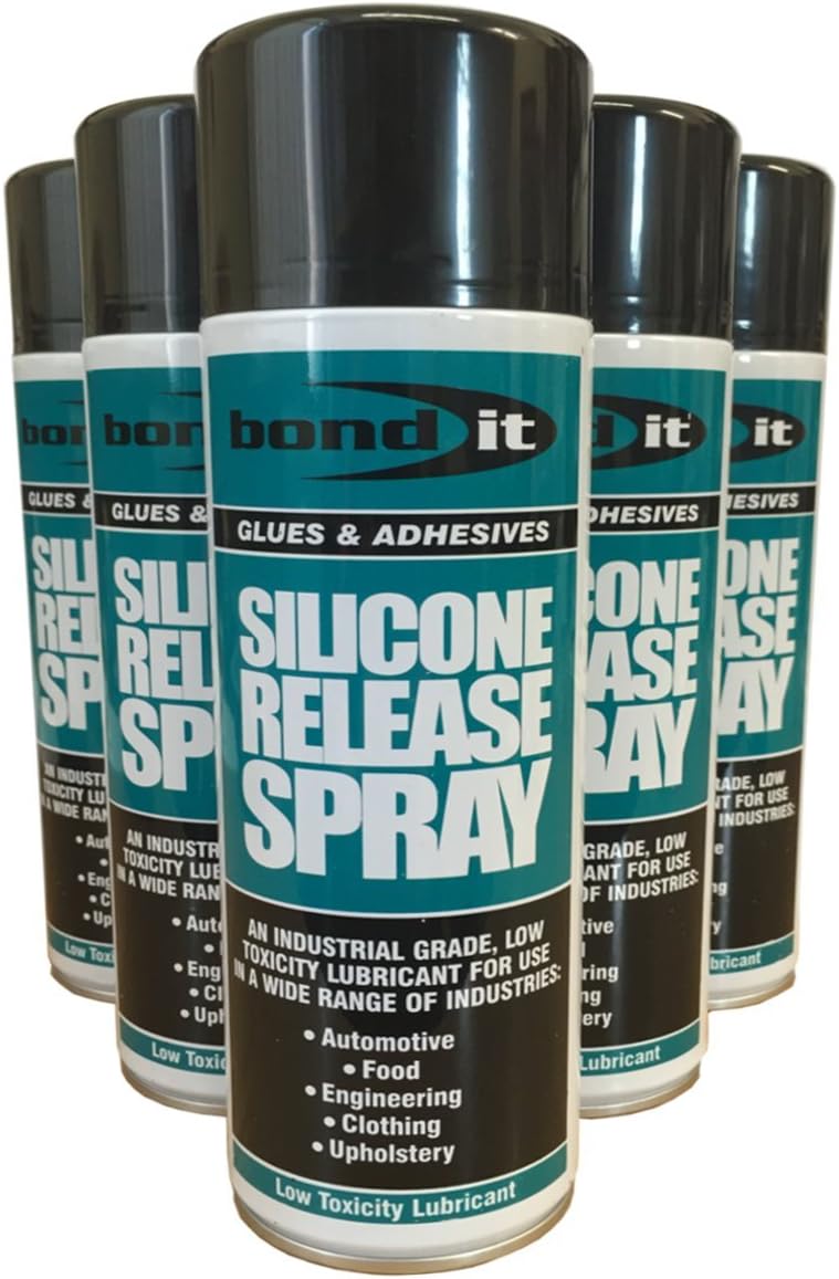 (PACK OF 2) 500ml Tin Bond It Silicone Spray - multi purpose lubricant and mould release spray