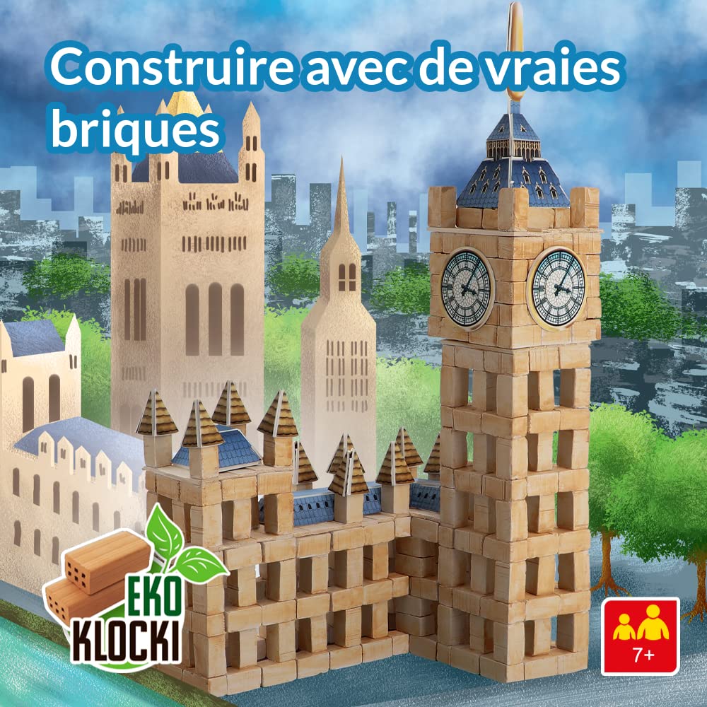Trefl Brick Trick Build with Brick Travel Big Ben Symbol, England, Clock, Natural Brick, EKO Brick Building Blocks, DIY - Image 2