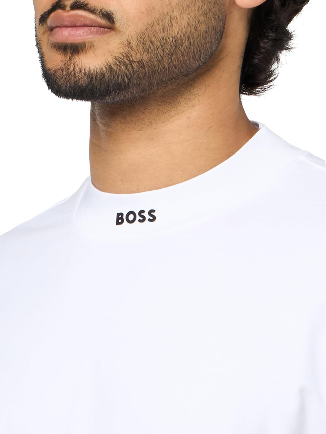 BOSS Mens Bold Logo Collar Tee - Image 3