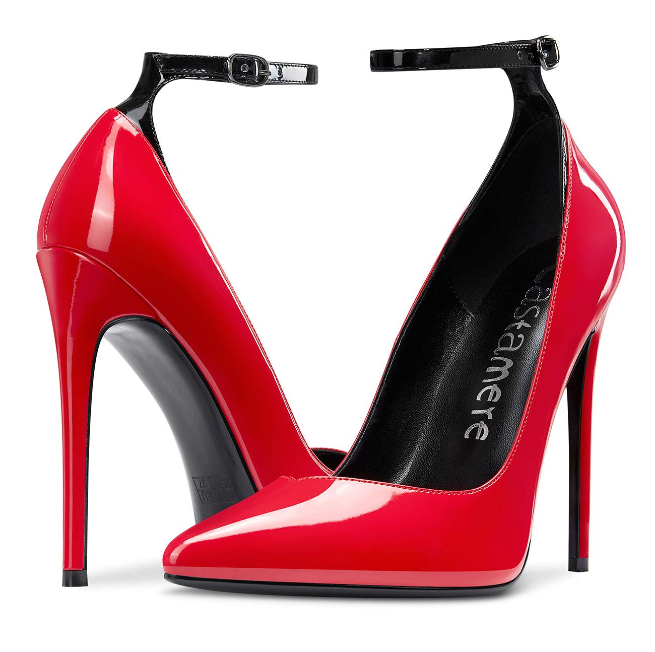 Castamere Femme Escarpins Mode Bride Cheville Bout Pointu Aiguille Talon 12CM Heels Pumps Shoes